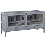 DECKENBELÜFTUNG: Das Netzdach bietet eine optimale Luftzirkulation für verschließbare Haustierboxen und einfach aufzuhängende Wasserflaschen. Aufklappbares Dach für leichteren Zugang und Wartung.