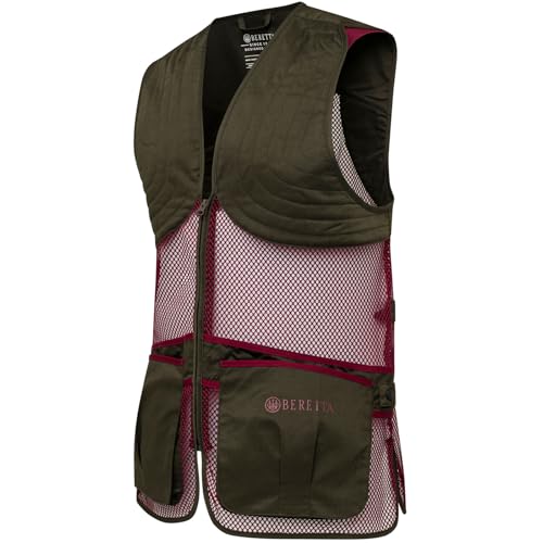 Image of Beretta Unisex Full Mesh Shooting Vest - Breathable Lightweight Competition Vest with Cartridge Pockets & Comfortable Fit | Breathable, lightweight apparel, with cartridge pockets, comfortable fit
