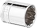 SK Professional Tools 2319 3/8 in. Drive 12-Point Metric Standard Chrome Socket - 19mm, Cold Forged Steel Socket with SuperKrome Finish, Made in USA