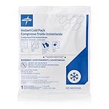 Medline Standard Instant Cold Packs, Disposable - Single-Use, 5" x 6", Economical, Activates Instantly, For Muscle Soreness and Pain Relief - 50 Case