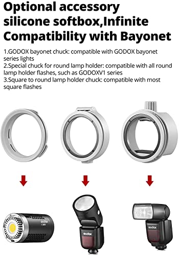 Kit de diffusion Godox ML-CD15 avec 3 adaptateurs pour flashs V1 et AD300Pro