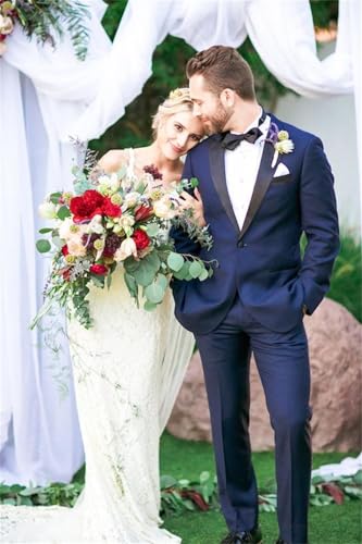 Wangyue Mens Suit 2 Piece Slim Fit Tuxedo Suits for Men Wedding Formal Business Suit Party Dinner4