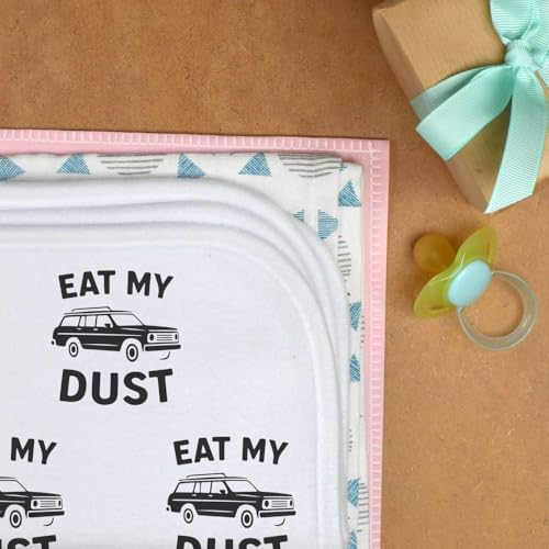 Azeeda 'Eat My Dust Retro Station Wagon' Baby Burp/Wash Cloth (BC00035503)3