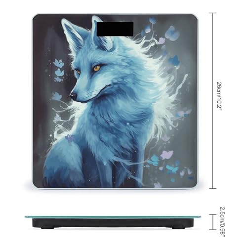 Báscula digital para baño Blue Fox con vidrio templado miniatura 2
