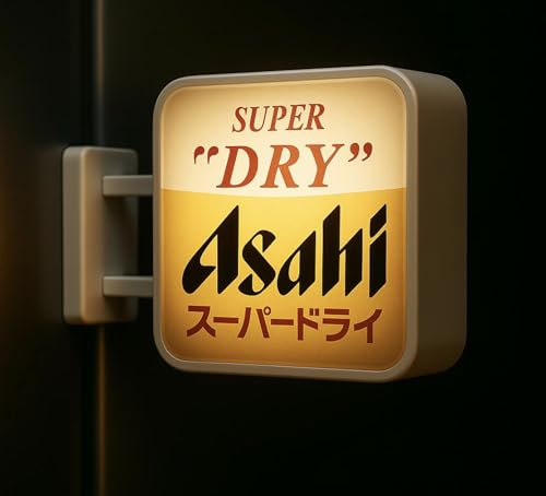 Asahi Super Dry LED Fridge Magnet: Tokyo Izakaya Bar Light