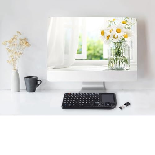 Klawiatura Mini Bluetooth, Bezprzewodowa Przenośna z Touchpadem, Kompatybilna z TV, PS3, Pro, PS5, 360, Smartfonami