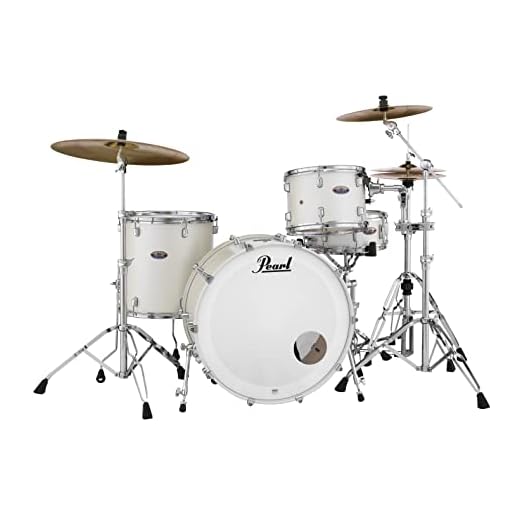 Pearl Drum Set 3PC Shell Pack, (Cymbals and Hardware Not Included) White Satin, (DMP943XPC229)