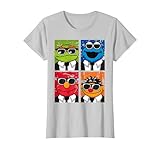 Produit cool de Sesame Street avec Elmo, Cookie Monster, Oscar the Grouch et Ernie dans des costumes et des nuances élégantes, des couleurs pop art audacieuses et une ambiance blues pour les collectionneurs, les fans et tous ceux qui aiment les icônes de télévision classiques et les illustrations de personnages avec une attitude supplémentaire