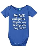 Sod Uniforms My Aunt Feels Guilty Printed Infant Bodysuit Baby Romper Royal 6-12 Month
