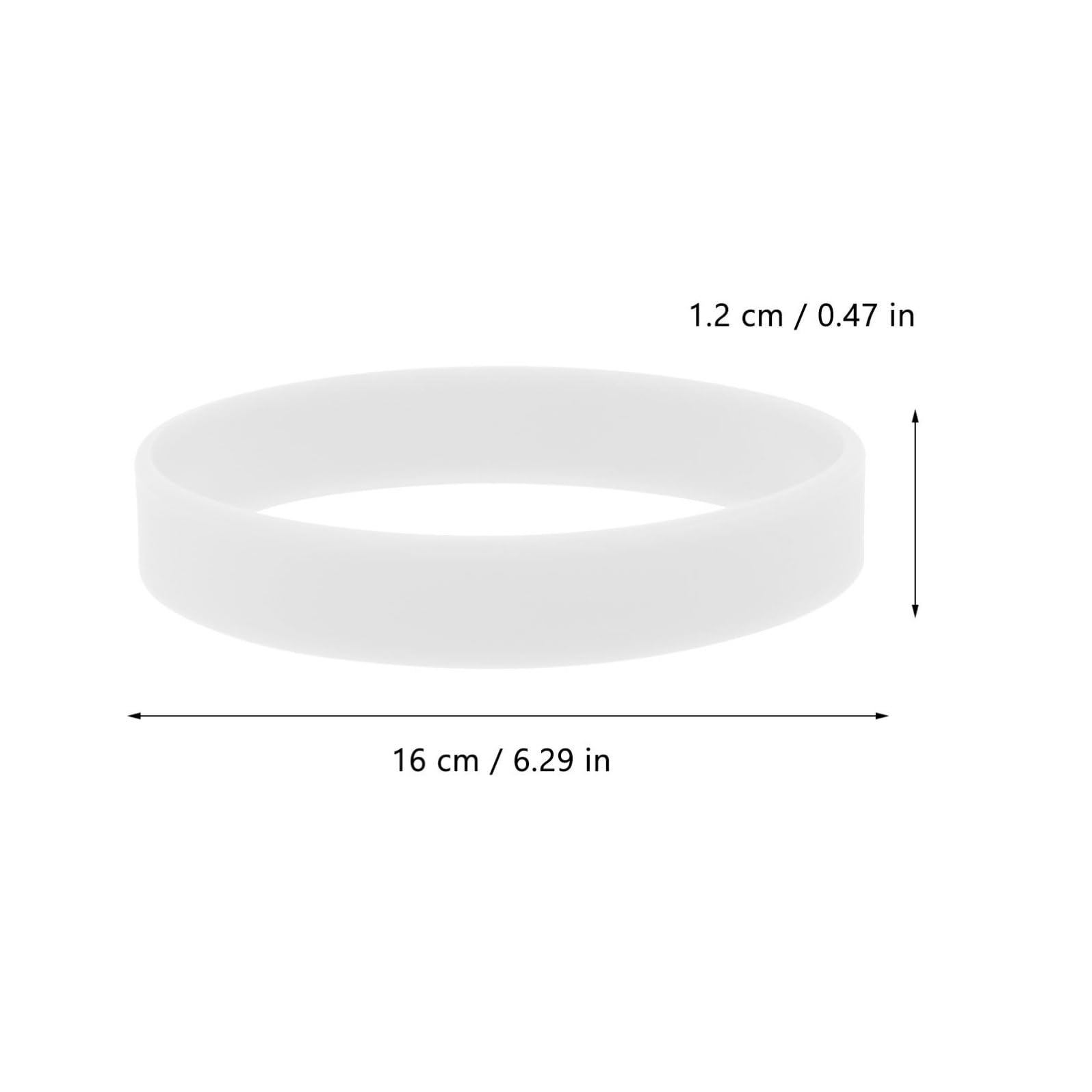 Braccialetto Luminoso 100 Pezzi in Silicone Bianco per Ragazzo Ragazza | Flessibile, Non Irrita la Pelle, per Attività All'aperto Notturne e Ciclismo