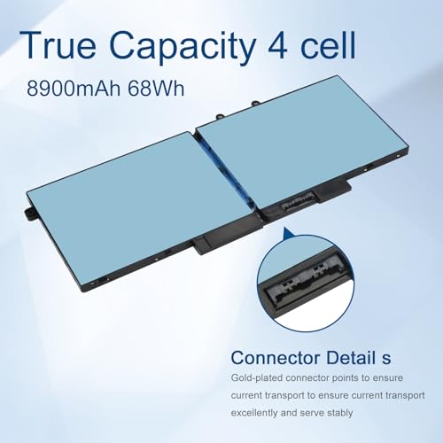 Batterie Dell Latitude 5400 4GVMP haute capacité 68Wh pour PC portable
