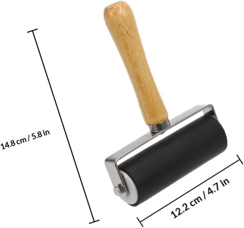 DIYEAH 3pcs Printmaking Ink Rollers Set Rubber Rollers for Stamping and Printing Crafts with Black Handles for Art and DIY Projects
