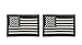 American Flag,Black White,USA Biker shoulder 3x2 in. embroidered iron on patch motocycle patches