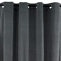Tenda con occhielli oscurante grigia 140 x 250 cm