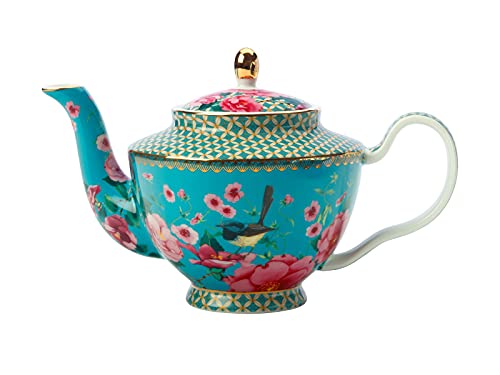 Maxwell & Williams Teas and C's Silk Road Teapot with Infuser 500ML Aqua Gift Boxed
