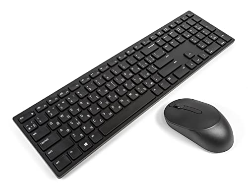 Dell KM5221W Ensemble Clavier et Souris sans Fil ukrainien Pro, Noir