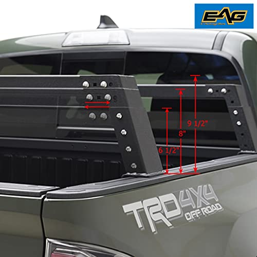 EAG Bed Rack Low Position Bed Bars Bike Rack Crossbar Kayaks Load Cargo Carrier Fit for Tacoma 05-22/20-22 Gladiator JT Pickup Truck - Thumbnail 5