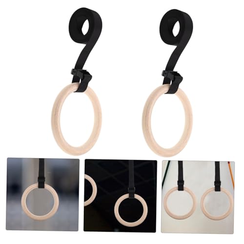 Anillas de gimnasia de madera con correas ajustables miniatura 4