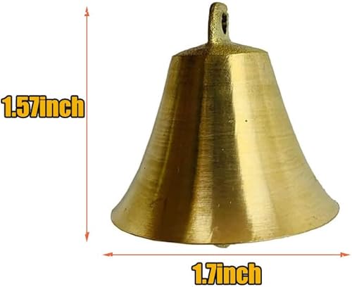 Miniatura 2 de 2 campanas de latón vintage, boca, campanas de viento de cobre, campanas para el hogar, manualidades, perro, oveja, caballo, vaca, jardín, árbol de