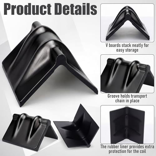 Memorywuu 10 Pcs Metal Edge Protectors Flatbed Steel Corner Guard, Black by Memorywuu - Used condition - Image 3