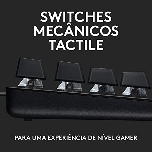 Teclado Mecânico Gamer Logitech G413 TKL SE com Layout ABNT2, Iluminação Branca e Teclas Mecânicas T