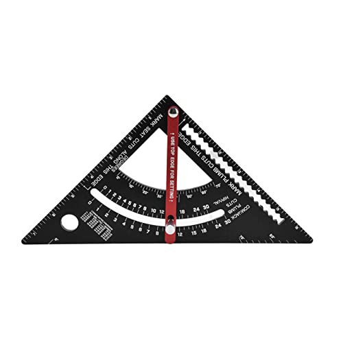 Escuadra triangular regulable de alta precisión con escala grabada para medir ángulos