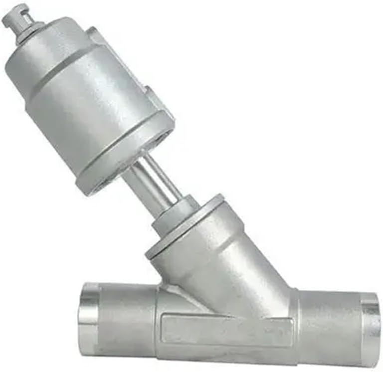 DN32 Stainless Steel Pneumatic Welding Angle Seat Valve Normally Closed Stainless Steels Actuator for Steam Gas Oil(CLOSED-SINGLE ACTING)