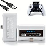 TAVT 2 batterie esterne per controller Sony PlayStation 5, PS5 Dualsense/Dualsense Edge, con indicatore LED e cavo di ricarica USB-C