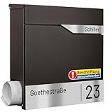 AL Briefkastensysteme Laser-Line 1er Briefkasten personalisiert mit Namen...