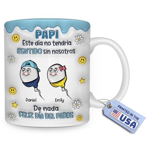 Taza personalizada de cerámica con efecto 3D para café 15 oz miniatura 1