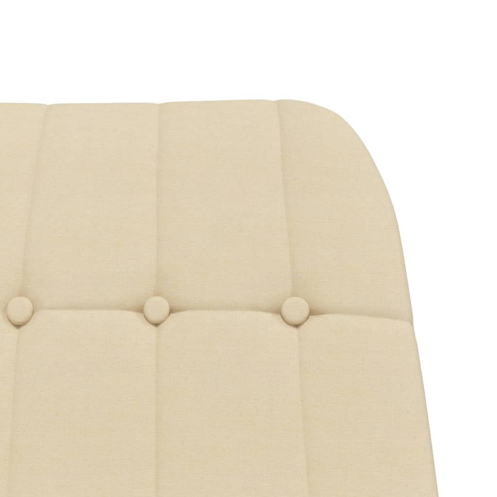 vidaXL Silla Mecedora de Tela Color Crema