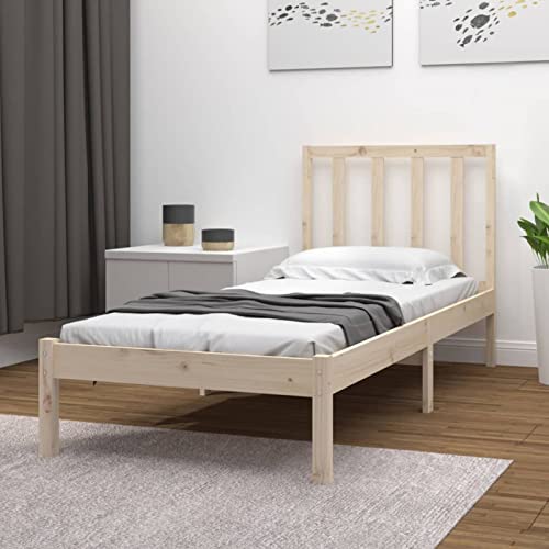 Tidyard Massivholzbett Komfortbett Bettrahmen Holzbett Seniorenbett Doppelbett/Einzelbett Jugendbett Landhausbett Gästebett Betten Bett für...