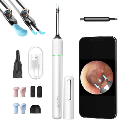 [Cutting-Edge] BEBIRD Note5 Ear Cleaner with Camera & Tweezer - Ear Wax Removal Tool Camera - Ear Tweezer with Camera 10 Megapixel, Earwax Cleaning with 2 Modes Ear Pick/Ear Tweezers, 7PCS Ear Spoons