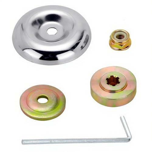 Freischneider Zubehör Set – 5 Stück Metall Klinge Mutter Kit, Motorsense Zubehör, Freischneider Messer Adapter, Rasenmäher Ersatzteile für Trimmer und Sensen