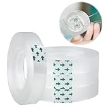 4 Sellotape Refills for Dispenser, Small Cellotape Rolls Mini Invisible Sticky Tape Clear Packing Tape Rolls Transparent Strips for Sealing Gifts Wrap Home Office School Christmas (12mm x 50m) - Image 7