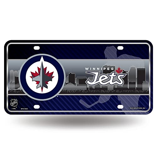 Rico Industries NHL Winnipeg Jets Metal License Plate Tag , 6 x 11.5-inches