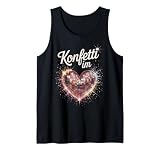 Konfetti Im Herzen Karneval Kostüm Damen Fasching Outfit Tank Top