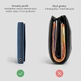TECHMADE Portfel MagSafe z adapterem magnetycznym w zestawie - Potrójna kieszeń na 6 kart i banknotów - blokada RFID, zamknięcie magnetyczne - smukła i kompaktowa konstrukcja, Niebieska, Rozmiar