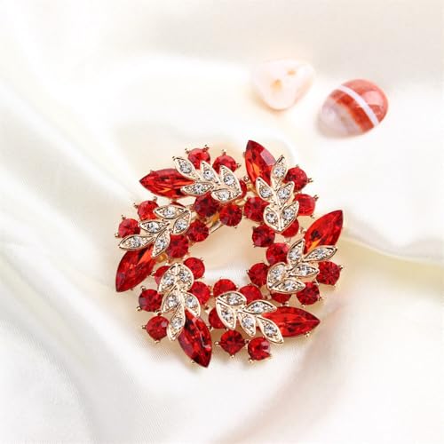 Image of Colorful Rhinestone Crystal Sunflower Brooch Pin for Women Dress Hat Decoration