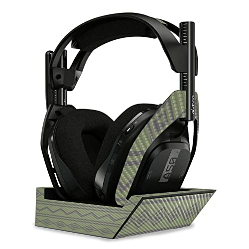 Image of MightySkins Carbon Fiber Skin Compatible with Astro A50 Wireless Headphones + Base Station (Gen 4) - Green Western | Protective, Durable Textured Carbon Fiber Finish | Easy to Apply | Made in The USA