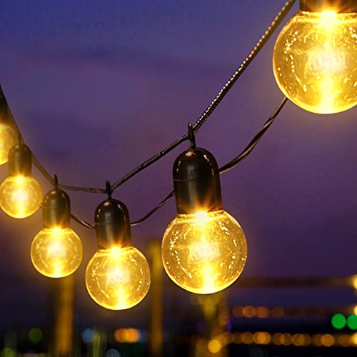 Qelus Lichterkette Glühbirnen Außen Innen, 5M 20er G50 LED Lichterketten Beleuchtung IP65 Wasserdicht Licht für Garten Outdoor Balkon Terrasse Party Hochzeit Weihnachten Hof, Warmweiß Cover