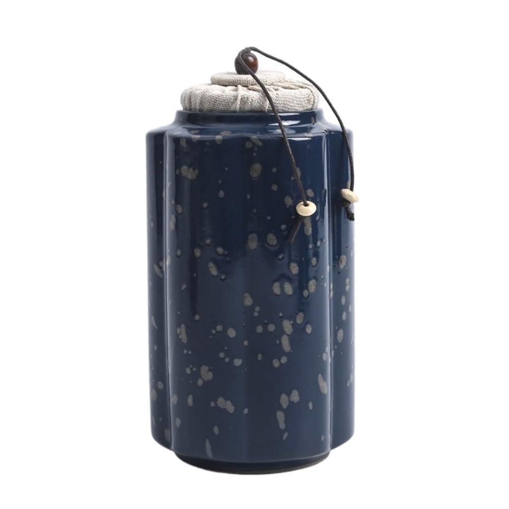 XYIANG Tea Canister Canisters Sets for The Kitchen Bulk Tea Storage Container Jar with Lid Ceramic Jar Home Kitchen Small Sealed Jar Retro Chinese Tea Set Single Jar Cookie Suga
