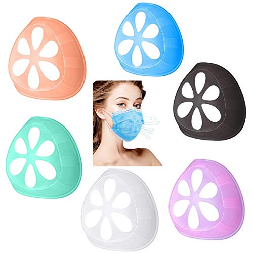 3D Silicone Face Bracket, AINEED Ma-sk Inserts for Breathing Room, Ma-sk Cage Internal Support Frame for Cloth Ma-sk Cool Lipstick Protector Breath Cup Under M-ask for Comfortable M-ask Wearing