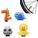 4 Stück Fahrrad Ventilkappen Silikon für Presta- und Schrader-Ventile