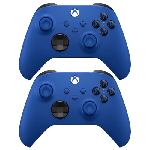 Image of Microsoft QAU-00065 Xbox Special Edition Wireless Controller Shock Blue 2 Pack