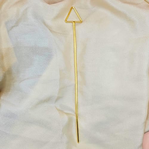Image of Hair Bun Cage Accessory for Women | Handcrafted Brass Juda Cover with Stick | Anti-Tarnish Traditional Hair Accessory for Wedding & Festive (Fashionable Hair Bun (Golden))