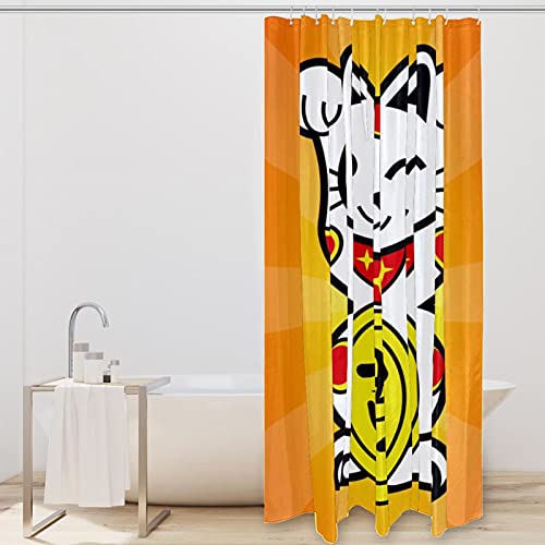 Rideau de douche fortune cat pour éviter les éclaboussures de bain - 3