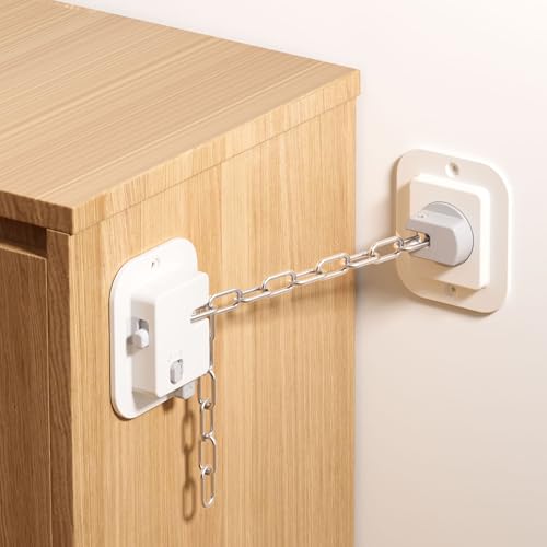 image for YEYA Upgraded Anti-Tip No Drill Furniture Anchor with Strong 3M Adhesi