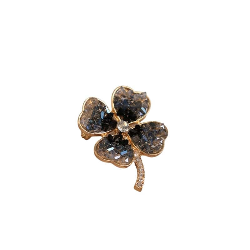 carl vinson Women's Four Leaf Clover Crystal Brooch Pin Suit Lapel Corsage Accessory-picture-38