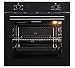 K&H Einbau-Backofen 60 cm, Autark, Knebelbedienung, Energieeffizienzklasse A, Wärmeschutzverglasung, Full-Black-Design, 75 l Volumen, 75L-RK